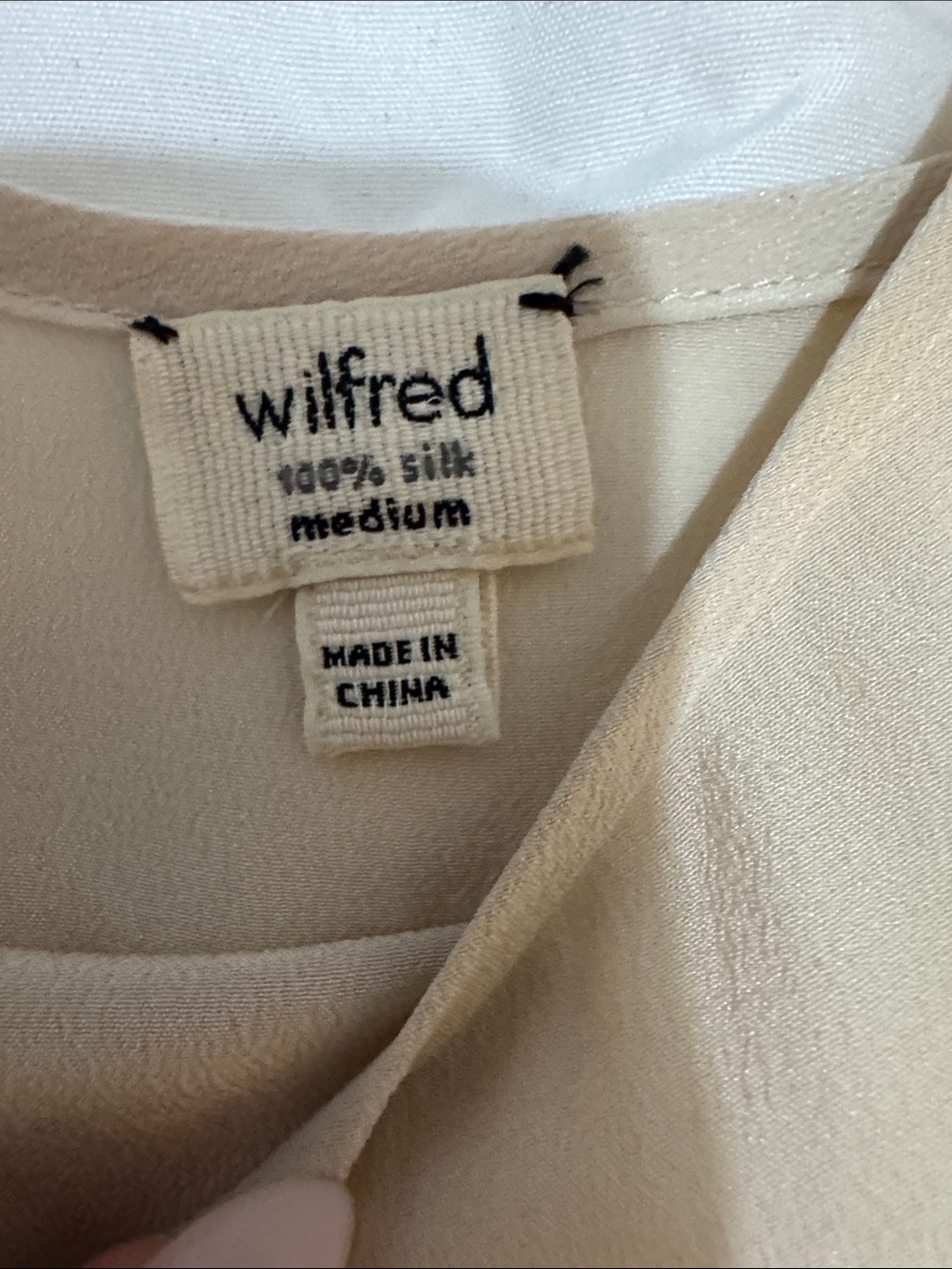 Wilfred Two-Tone Cream and Tan Spaghetti Strap Maxi Dress - Picture 3 of 3